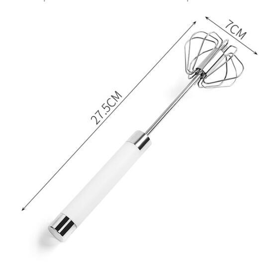 Semi-automatic Stainless Steel Egg Beater Whisk Hand Pressure Rotating Manual Mixer Egg Tools Cream Stirrer Kitchen Accessories null