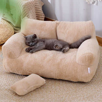 Luxury Cat Bed Sofa Winter Warm Cat Nest Pet Bed For Small Medium Dogs Cats Comfortable Plush Puppy Bed Pet Supplies null