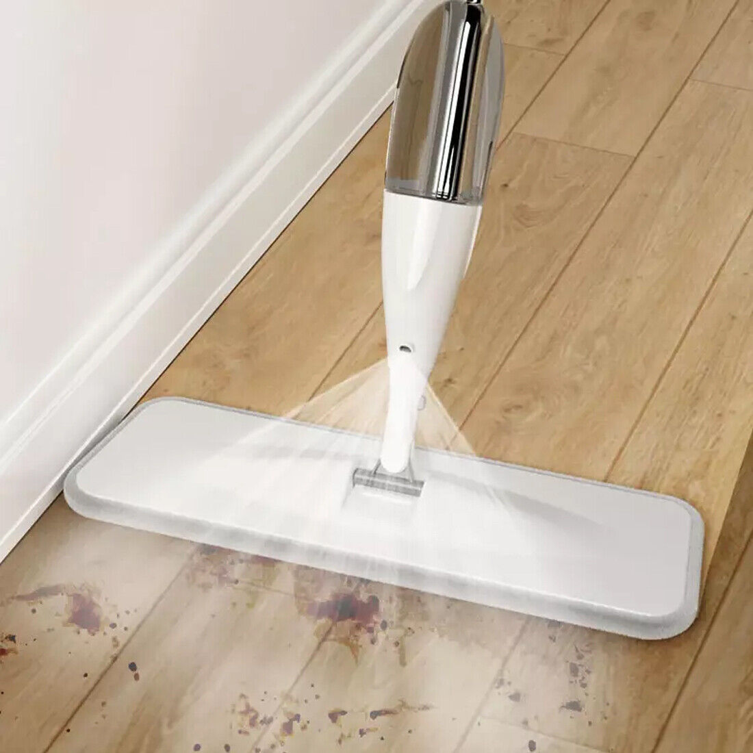 Spray Mop For Floor Cleaning 5 Reusable Microfibre Pads Water Bottle Tank UK null