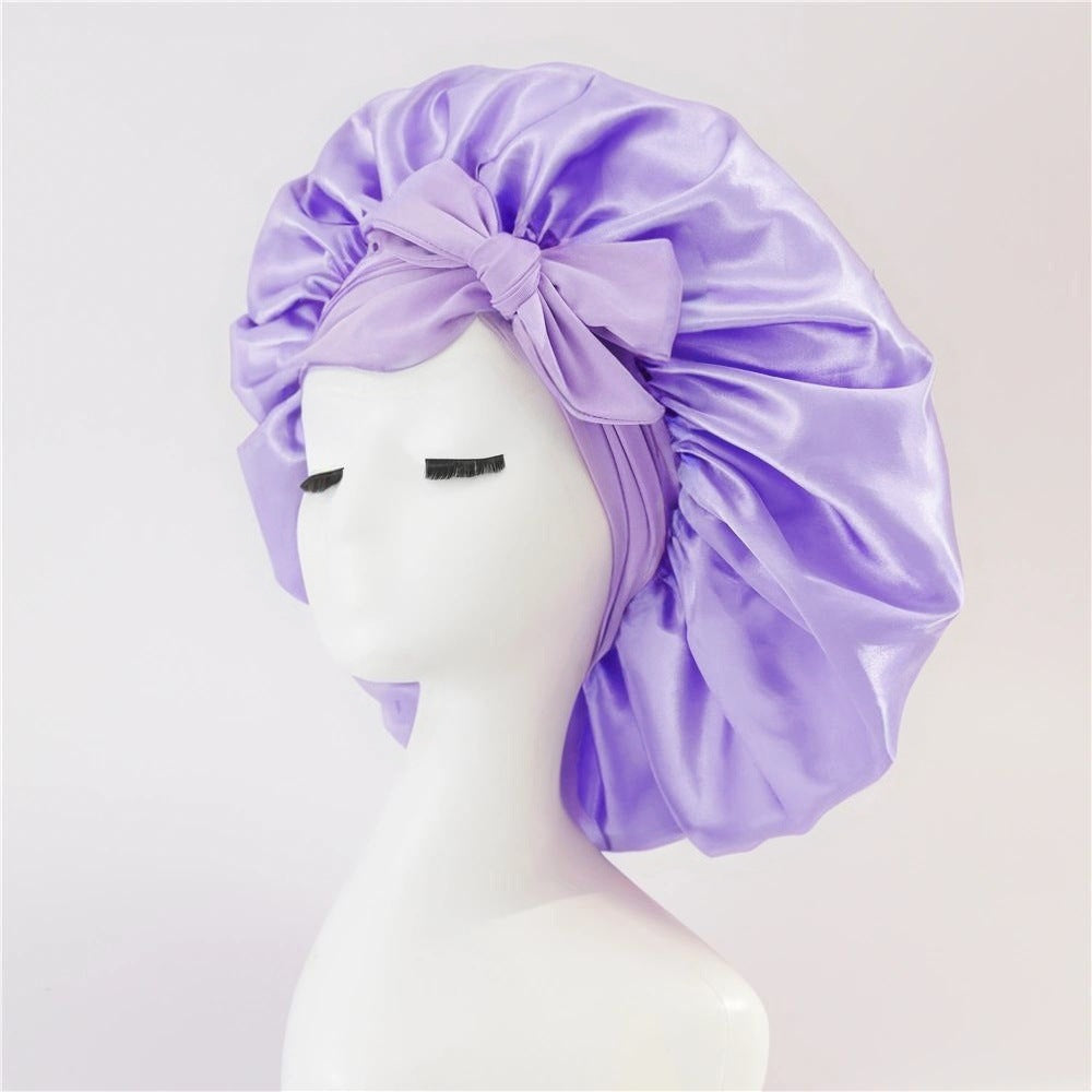 New Silk Bonnet For Sleeping Women Satin Bonnet Hair Bonnet Night Sleep Cap Scarf Wrap For Curly Hair With Tie Band For Curly Hair null