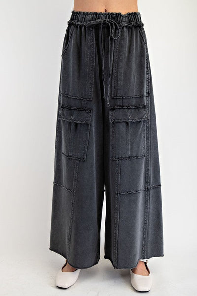 Women's Casual Working Pants High Waist Large Pocket Straight-leg Pants null