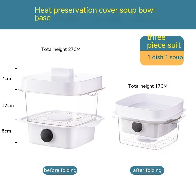 Multi-layer Dish Cover Heat Preservation Kitchen Cover Dining Table Leftover Storage Box Transparent Stack Cooking Hood Steamer null