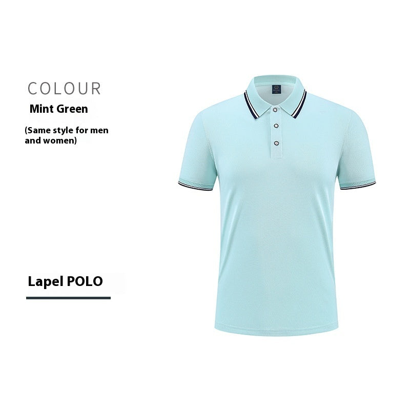 Mercerized Cotton Culture Lapel Short Sleeve null