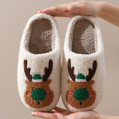 Christmas Shoes Winter Home Slippers Elk Soft Cozy Bedroom Slipper Slip On House Shoes null
