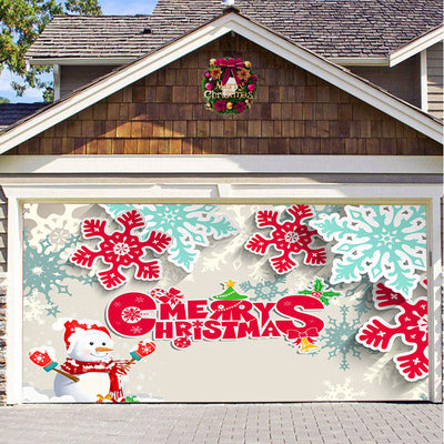 Christmas Background Hanging Cloth Garage Door Patch Holiday Party null