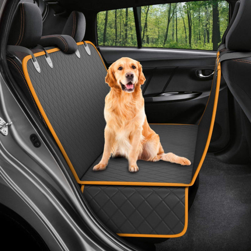 Dog Car Seat Cover View Mesh Pet Carrier Hammock Safety Protector Car Rear Back Seat Mat With Zipper And Pocket For Travel null