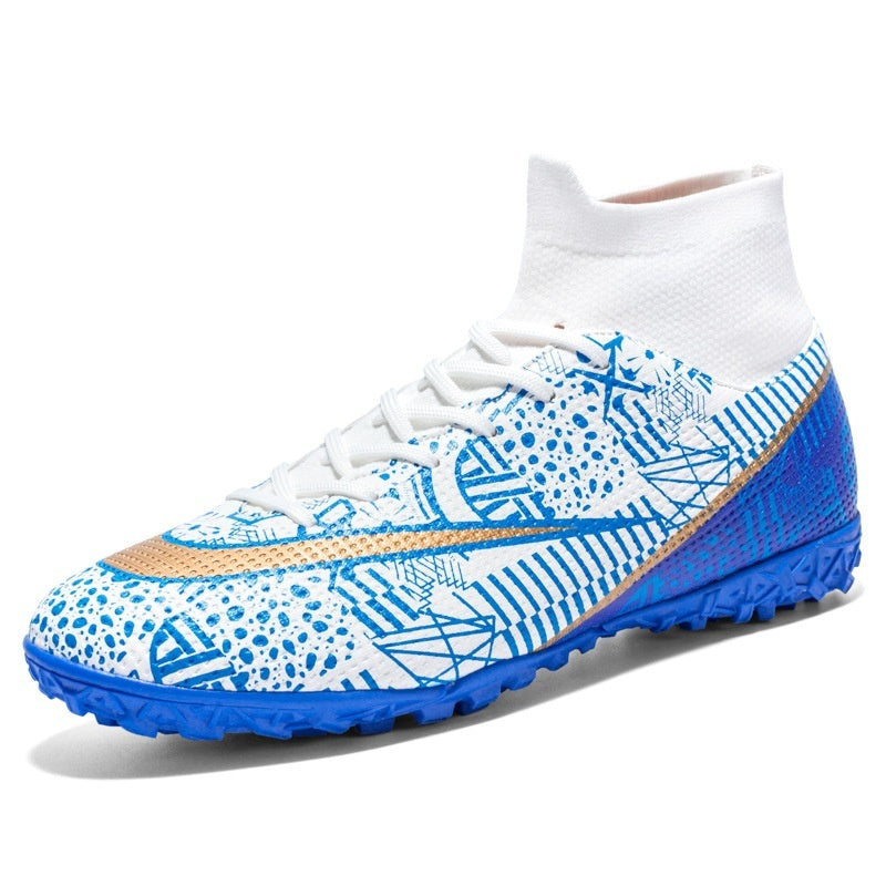 New Breathable Sports High-top Firm Ground Soccer Shoes null