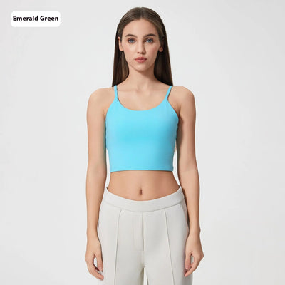 Yoga Jacket Women's Sports Underwear With Chest Pad Thin Belt Beauty Back null