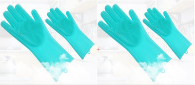 Silicone Heat-resistant Cleaning Brush Scrubbing Gloves null