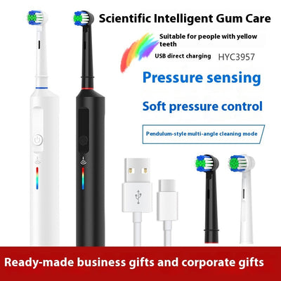 Rotary Electric Toothbrush Whitening Polishing Remove Tooth Stains null