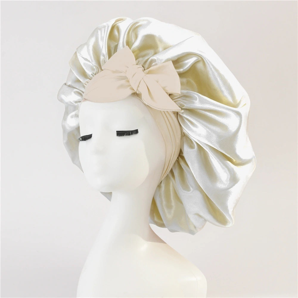 New Silk Bonnet For Sleeping Women Satin Bonnet Hair Bonnet Night Sleep Cap Scarf Wrap For Curly Hair With Tie Band For Curly Hair null