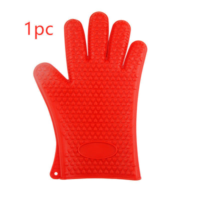 Food Grade Silicone Heat Resistant BBQ Glove Silicone Oven Mitts null