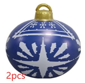 Christmas Ornament Ball Outdoor Pvc 60CM Inflatable Decorated Ball PVC Giant Big Large Balls Xmas Tree Decorations Toy Ball null