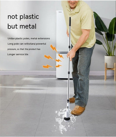 7-in-1 Wireless Cleaning Brush Long Handle Retractable Bathroom Toilet Floor Electric Brush null