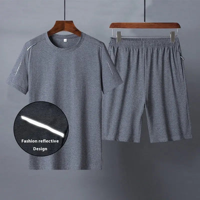 Cotton Short-sleeved T-shirt Trousers Casual Suit null