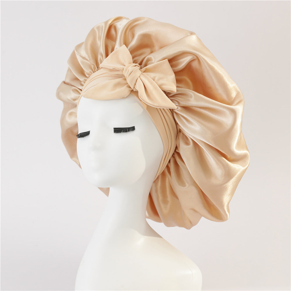 New Silk Bonnet For Sleeping Women Satin Bonnet Hair Bonnet Night Sleep Cap Scarf Wrap For Curly Hair With Tie Band For Curly Hair null