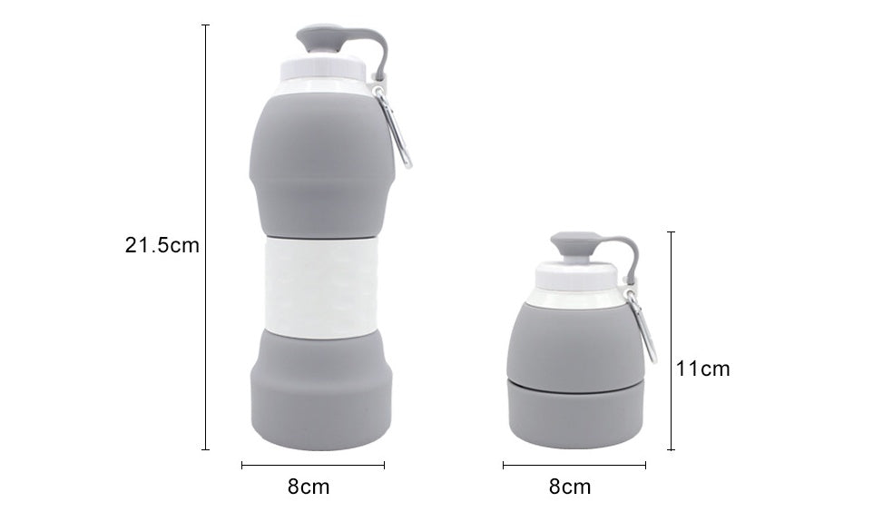 Silicone folding water bottle null