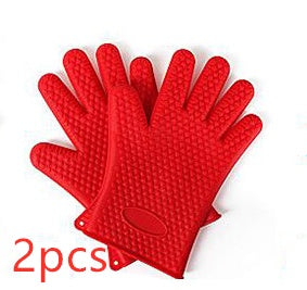 Food Grade Silicone Heat Resistant BBQ Glove Silicone Oven Mitts null