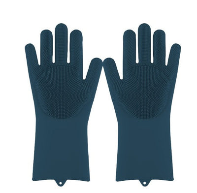 Silicone Heat-resistant Cleaning Brush Scrubbing Gloves null