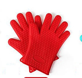 Food Grade Silicone Heat Resistant BBQ Glove Silicone Oven Mitts null
