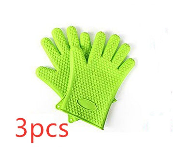 Food Grade Silicone Heat Resistant BBQ Glove Silicone Oven Mitts null
