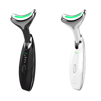 Neck Face Beauty Device Colorful LED Photon Therapy Skin Tighten Reduce Double Chin Anti Wrinkle Remove Lifting Massager null