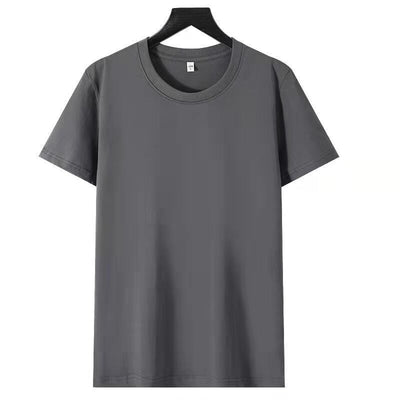 Solid Color Loose Half Sleeve Men's T-shirt null
