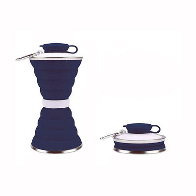 500ML Silicone Water Bottle Cup Foldable Leak Proof Portable Sports Travel Water Bottles For Outdoor Travel Gym Hiking Reuseable Kitchen Gadgets null