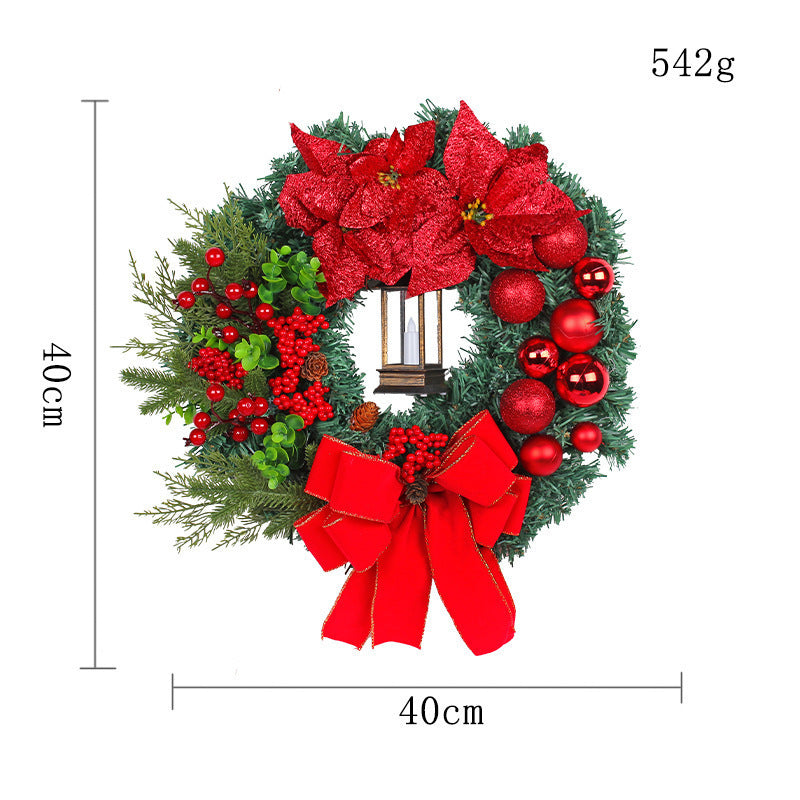 Christmas Light Wreath Door And Window Decoration Vine Ring null
