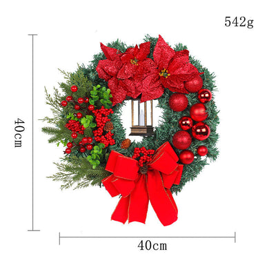 Christmas Light Wreath Door And Window Decoration Vine Ring null