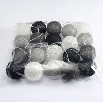 Led Ornamental Festoon Lamp Cotton Ball String Lights null