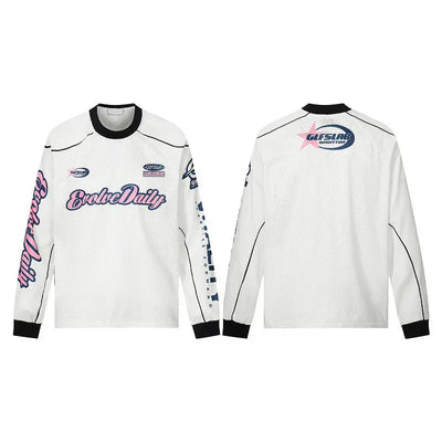 Letter Printed Mesh Breathable T-shirt For Men null