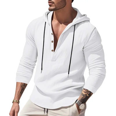Hooded Casual Loose-fitting T-shirt Sweater For Men null
