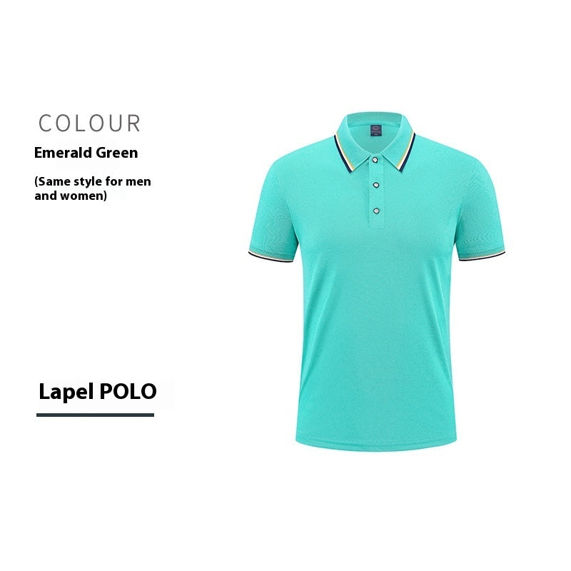 Mercerized Cotton Culture Lapel Short Sleeve null