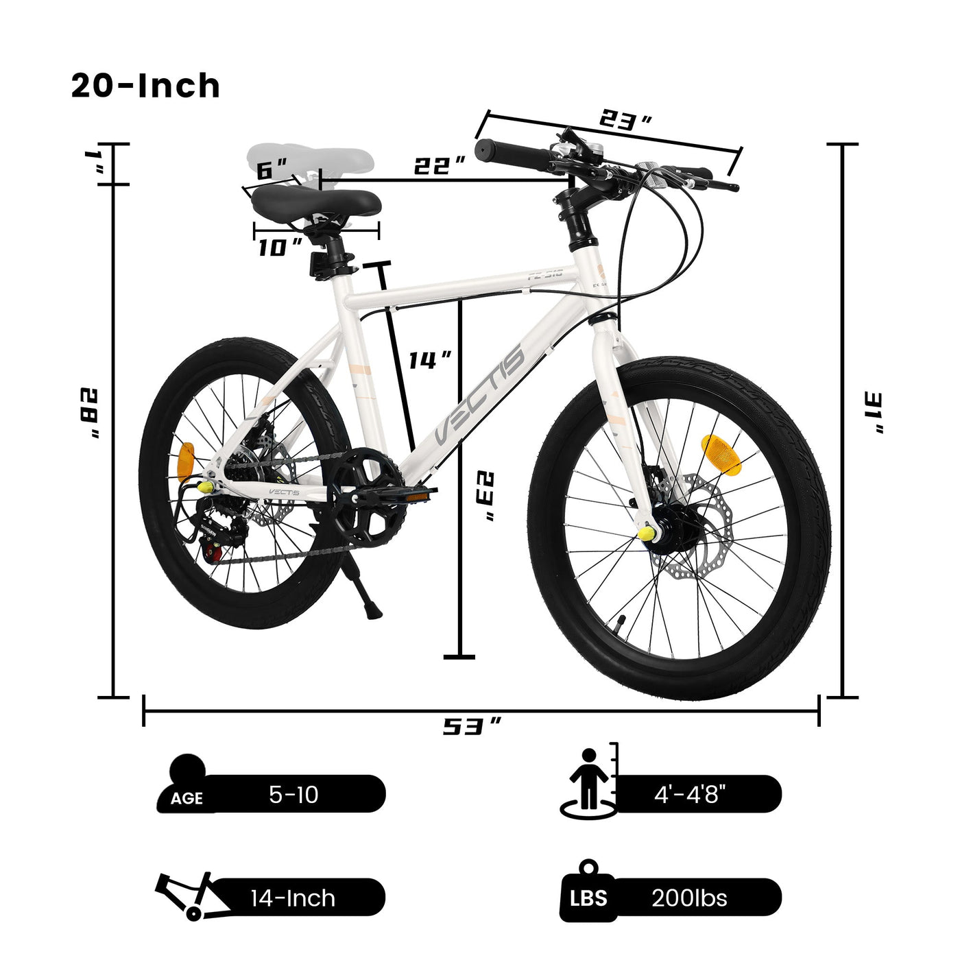 Kids Bike For 6-12 Years Old, 20 Inch Children's Bicycle For Boys Girls null