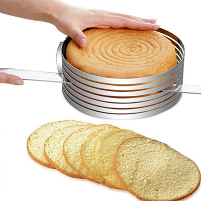Layered Stainless Steel Adjustable Round Cake Pastry Cutter DIY Tool null