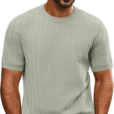 Men's Summer Hollow Breathable Sweater Solid Color T-shirt null
