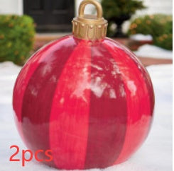 Christmas Ornament Ball Outdoor Pvc 60CM Inflatable Decorated Ball PVC Giant Big Large Balls Xmas Tree Decorations Toy Ball null