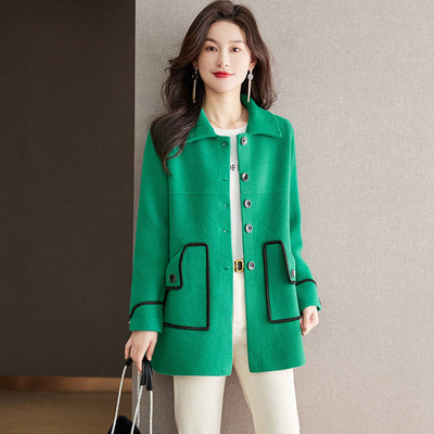 Autumn And Winter Plus Size Women's Woolen Coat null