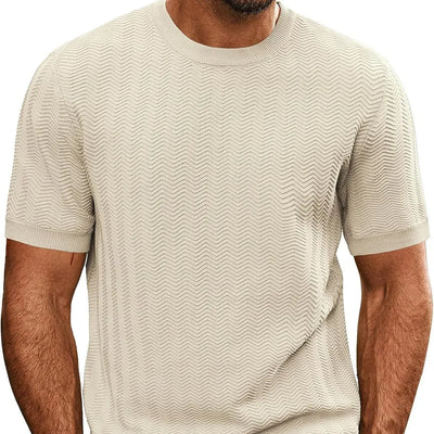 Men's Summer Hollow Breathable Sweater Solid Color T-shirt null