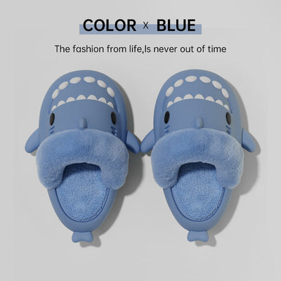 Winter Shark Slippers Detachable Warm Fuzzy Slippers Bedroom House Shoes Women null