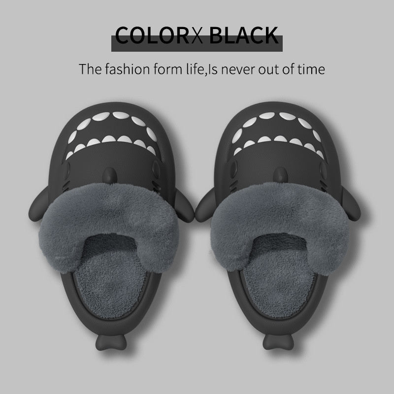 Winter Shark Slippers Detachable Warm Fuzzy Slippers Bedroom House Shoes Women null