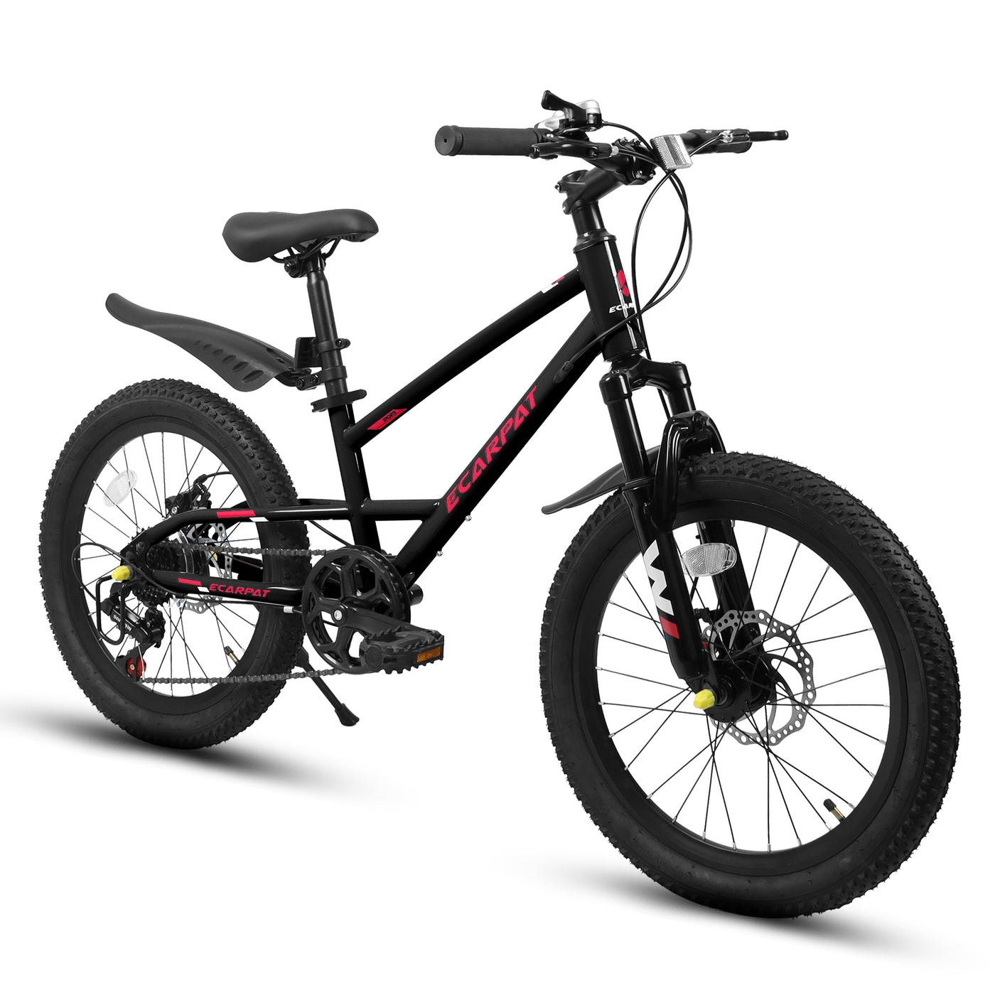 A20184 20 Inch Mountain Kids Bike For Boys & Girls, Ages 6-12, 7-Speed With Front Suspension null