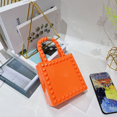 Fashion Small Rivet Square Bag One-shoulder Crossbody null