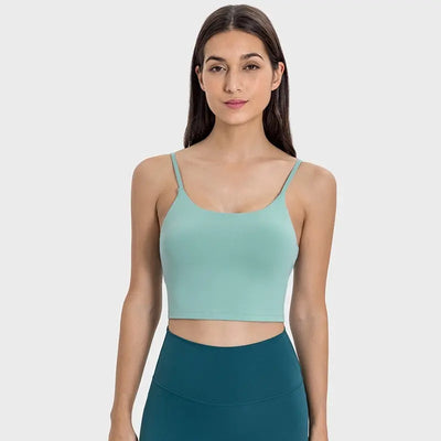 Yoga Jacket Women's Sports Underwear With Chest Pad Thin Belt Beauty Back null