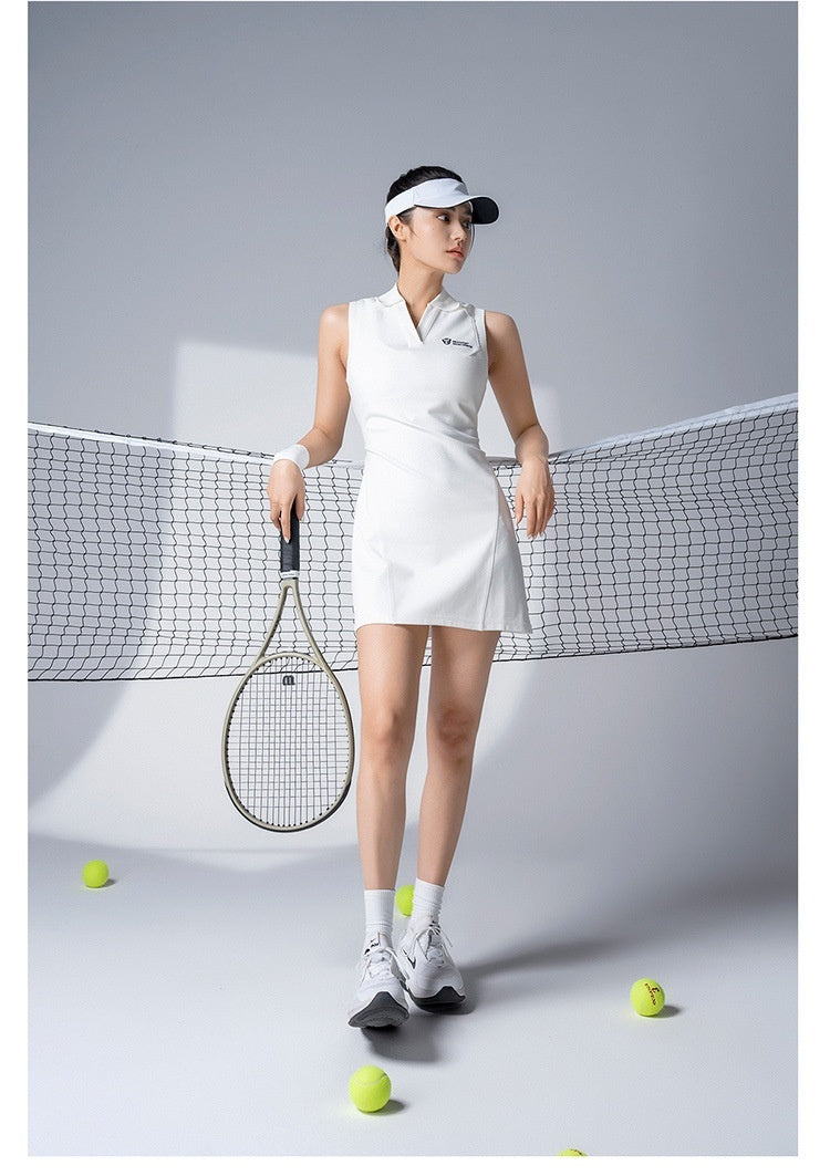 Tennis Skirt Sports Dress Badminton Golf American Leisure Polo Dress null
