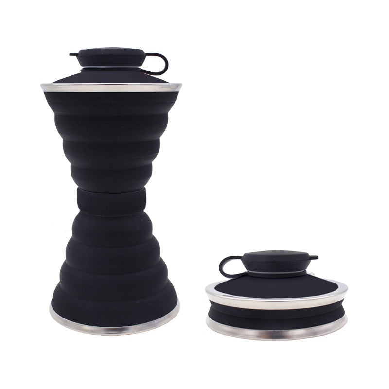 500ML Silicone Water Bottle Cup Foldable Leak Proof Portable Sports Travel Water Bottles For Outdoor Travel Gym Hiking Reuseable Kitchen Gadgets null