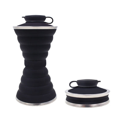 500ML Silicone Water Bottle Cup Foldable Leak Proof Portable Sports Travel Water Bottles For Outdoor Travel Gym Hiking Reuseable Kitchen Gadgets null