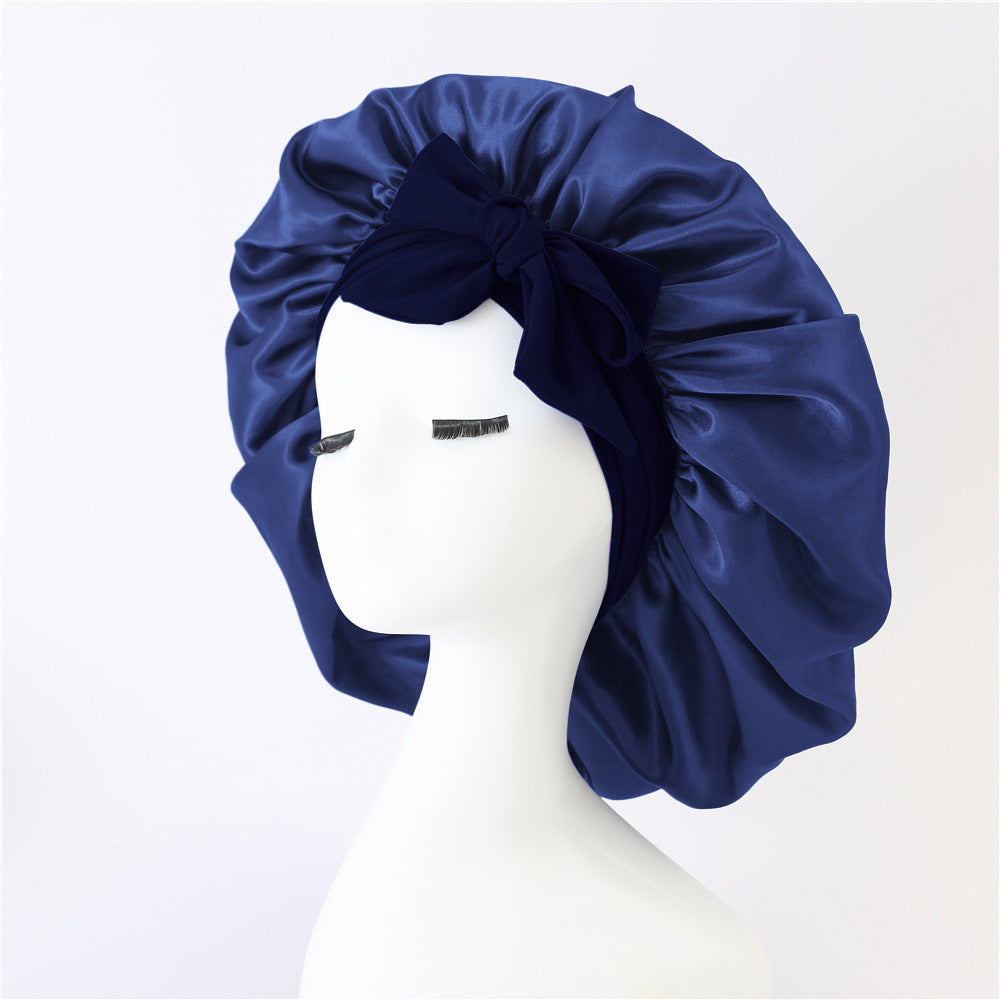 New Silk Bonnet For Sleeping Women Satin Bonnet Hair Bonnet Night Sleep Cap Scarf Wrap For Curly Hair With Tie Band For Curly Hair null