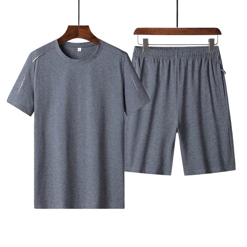 Cotton Short-sleeved T-shirt Trousers Casual Suit null